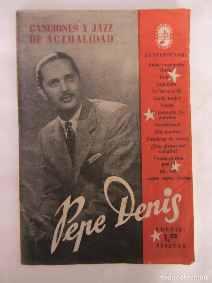Cat&aacute;logos de M&uacute;sica: CANCIONES Y JAZZ DE ACTUALIDAD. PEPE DENIS. N&ordm;4