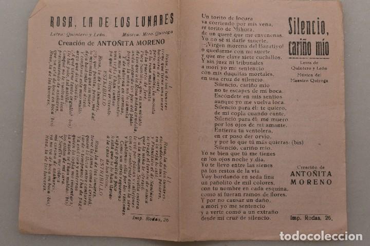 Catalogues de Musique: HOJA CANCIONERO SILENCIO CARI&Ntilde;O MIO