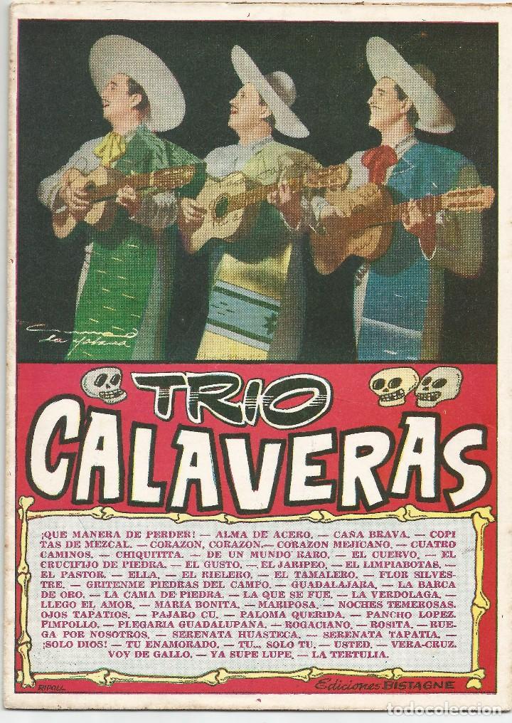 Catalogues de Musique: CANCIONERO, TRIO CALAVERAS, EDICIONES BISTAGNE 1960