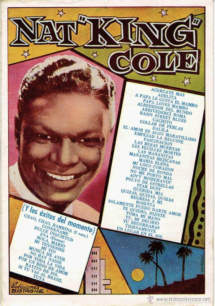 Catalogues de Musique: CANCIONERO NAT KING COLE, EDICIONES BISTAGNE 1959