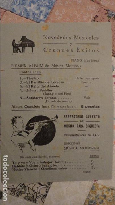 Catalogues de Musique: ANTIGUO CATALOGO PARTITURAS.EDICIONES MUSICA MODERNA.A&Ntilde;OS 50?
