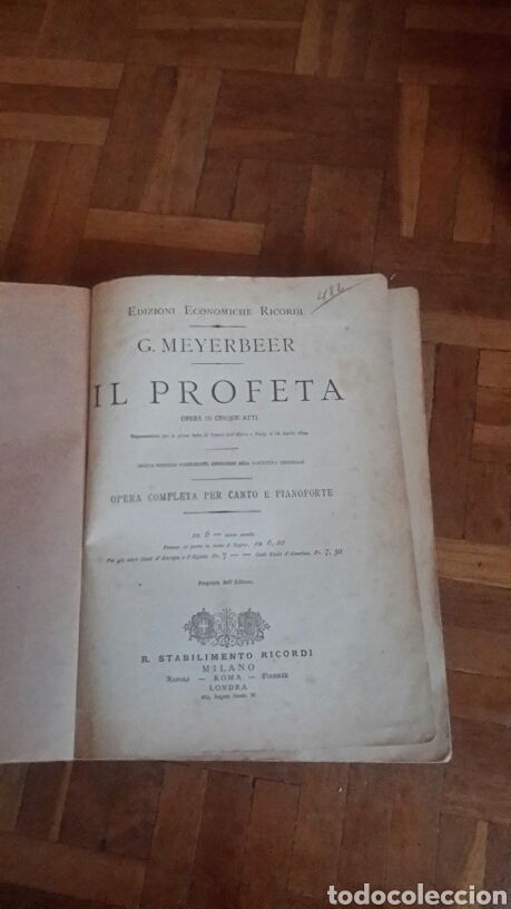 Catalogues de Musique: Libreto de opera sigloXIX
