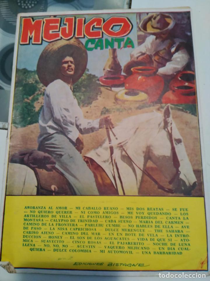 Catalogues de Musique: CANCIONERO # 76 M&Eacute;JICO CANTA. SELECCION DE CANCIONES (Ediciones Bistagne, 1963)
