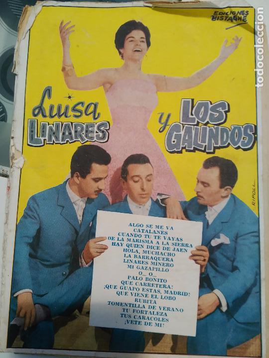 Cat&aacute;logos de M&uacute;sica: CANCIONERO LUISA LINARES Y LOS GALINDOS # A&Ntilde;O 1961 BISTAGNE