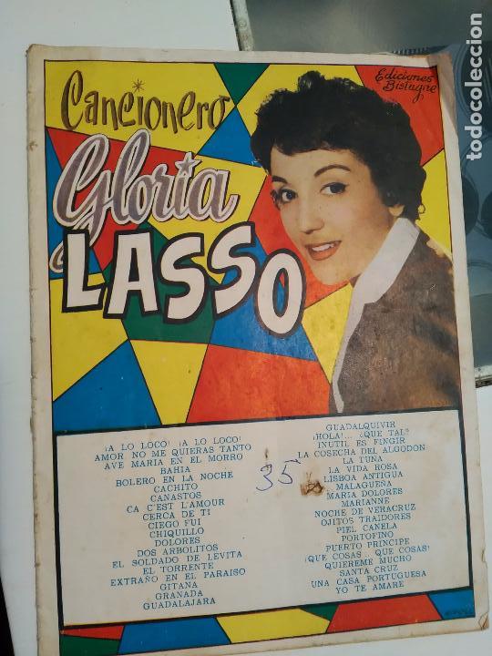 Cat&aacute;logos de M&uacute;sica: CANCIONERO GLORIA LASSO. SUS GRANDES &Eacute;XITOS EN DISCOS (Ed Bistagne, 1960's)