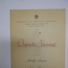 Catálogos de Música: ORQUESTA NACIONAL : PROGRAMA ATAULFO ARGENTA 1981. AUTOGRAFO PIANISTA ANTONIO IGLESIA. 15X20 CMS. Lote 83832196
