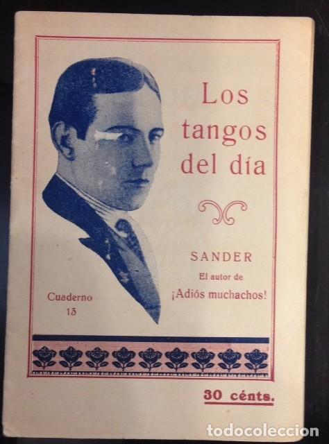 Cat&aacute;logos de M&uacute;sica: CANCIONERO LOS TANGOS DEL DIA, SANDER