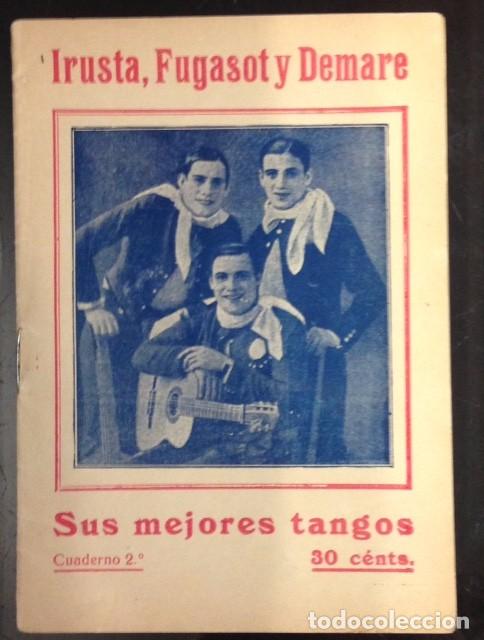 Cat&aacute;logos de M&uacute;sica: CANCIONERO, IRUSCA, FUGASOT Y DEMARE SUS MEJORES TANGOS.