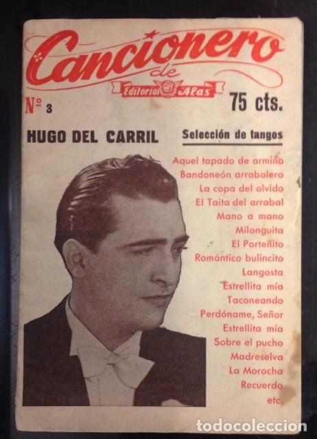 Cat&aacute;logos de M&uacute;sica: CANCIONERO, HUGO DEL CARRIL