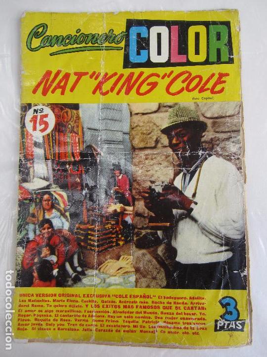 Cat&aacute;logos de M&uacute;sica: cancionero color , n. 15 nat king cole,