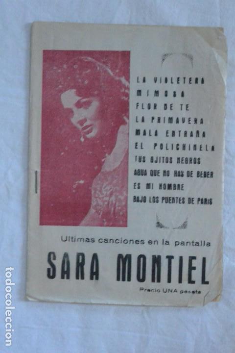 Catalogues de Musique: CANCIONERO ULTIMAS CANCIONES EN LA PANTALLA SARA MONTIEL
