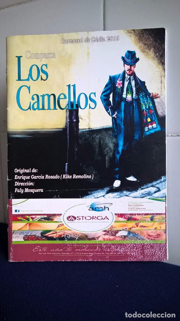 Cat&aacute;logos de M&uacute;sica: LIBRETO CARNAVALESCO COMPARSA LOS CAMELLOS CARNAVAL DE C&Aacute;DIZ 2016