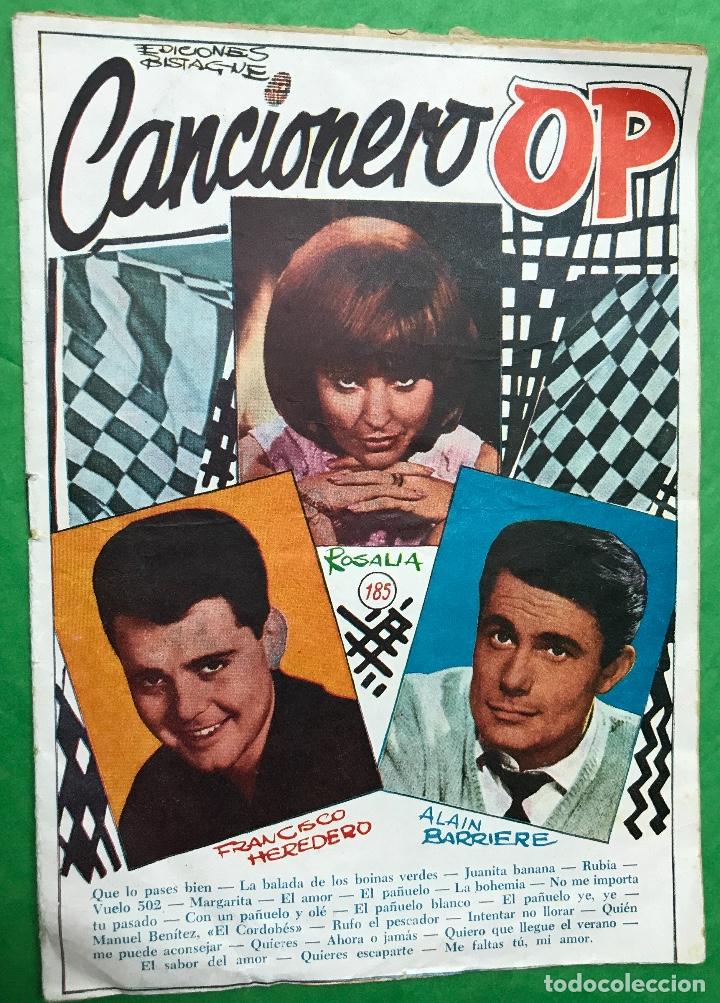 Cat&aacute;logos de M&uacute;sica: Cancionero OP - Rosal&iacute;a, Francisco Heredero y Alain Barriere - Ediciones Bistagne - A&ntilde;o 1966
