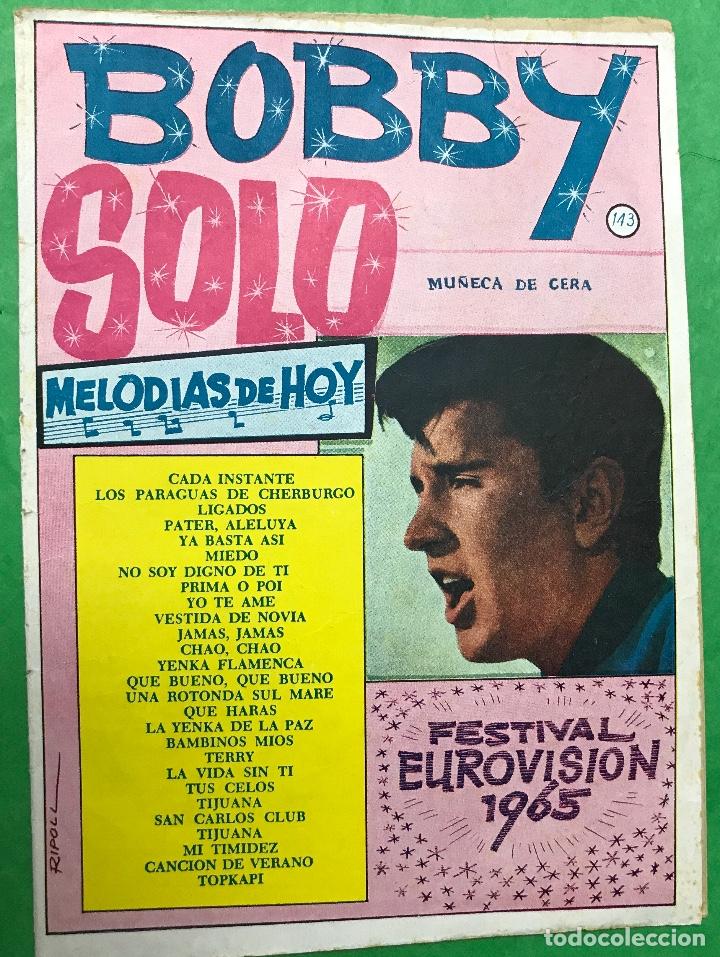 Cat&aacute;logos de M&uacute;sica: Cancionero N&deg; 143 - Bobby Solo - Ediciones Bistagne - 1&ordm; Premio Festival de Eurovisi&oacute;n 1965