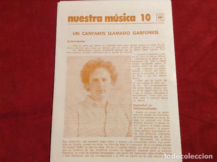 Cat&aacute;logos de M&uacute;sica: NUESTRA MUSICA 10 UN CANTANTE LLAMADO GARFUNKEL