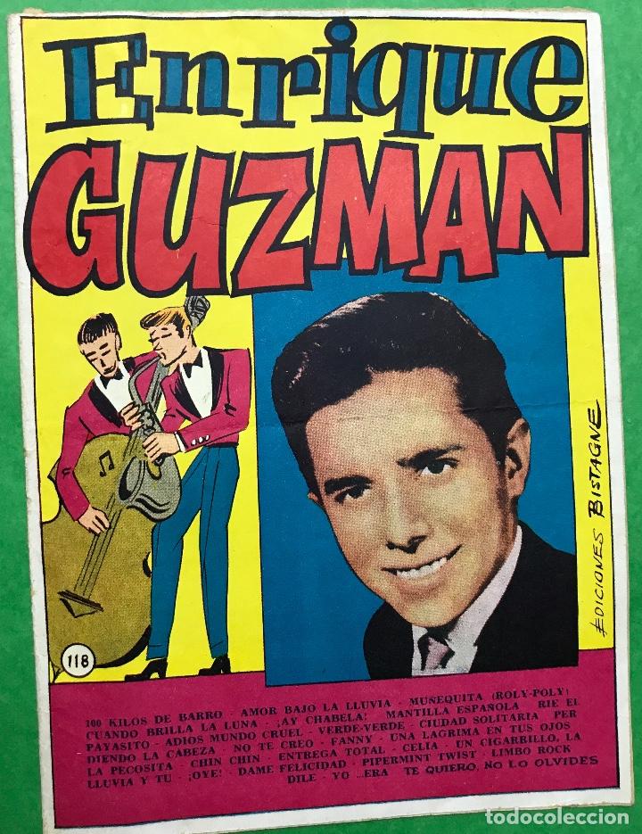 Cat&aacute;logos de M&uacute;sica: Cancionero N&deg; 118 - Enrique Guzm&aacute;n - Ediciones Bistagne - A&ntilde;o 1964