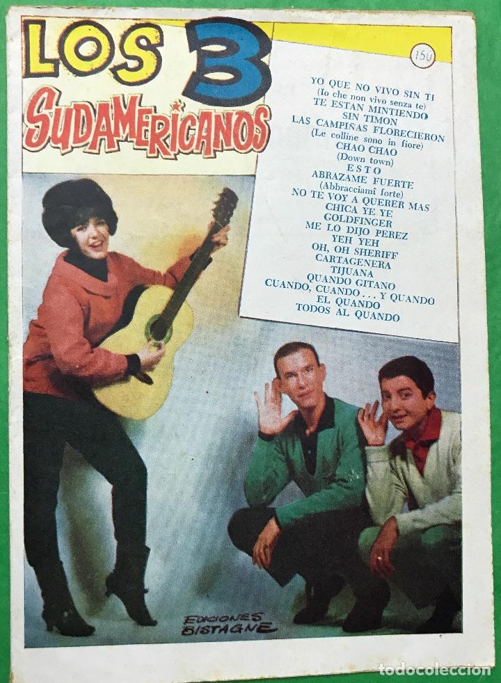 Cat&aacute;logos de M&uacute;sica: Cancionero N&deg; 150 - Los 3 Sudamericanos - Ediciones Bistagne - A&ntilde;o 1965
