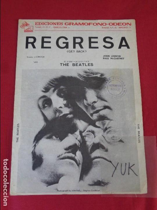 Cat&aacute;logos de M&uacute;sica: THE BEATLES : REGRESA ( GET BACK ) CANCIONERO ORIGINAL ED.GRAMOFONO-ODEON 1969