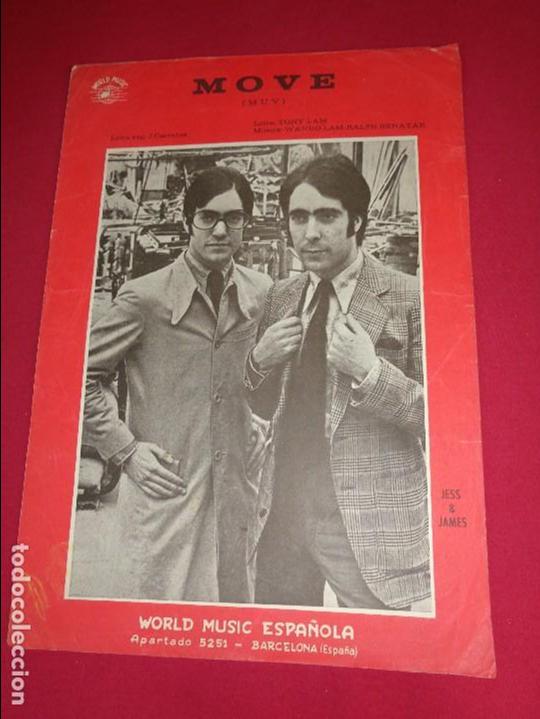 Cat&aacute;logos de M&uacute;sica: JESS & JAMES  : MOVE ( MUV ) CANCIONERO / PARTITURA ORIGINAL EDICIONES WORLD MUSIC 1969