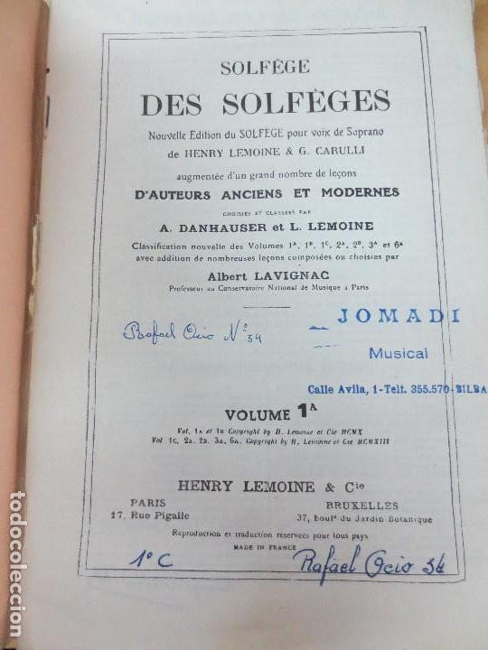 Cat&aacute;logos de M&uacute;sica: SOLFEO DE LOS SOLFEOS VOL 4B EDIT HENRY LEMOINE A&Ntilde;O 1910