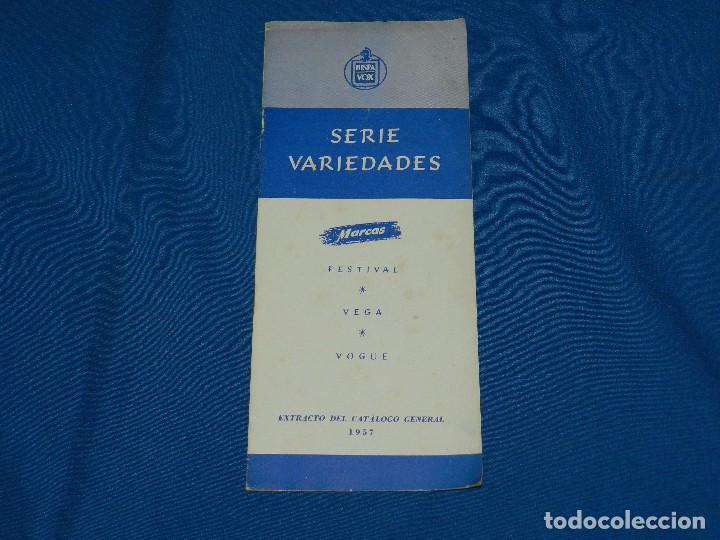 Cat&aacute;logos de M&uacute;sica: CATALOGO  DISCOS - HISPA VOX SERIE VARIEDADES EXTRACTO DEL CATALOGO GENERAL 1957