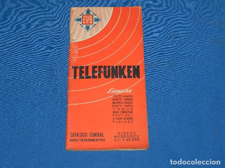 Catalogues de Musique: CATALOGO  DISCOS - TELEFUNKEN CATALOGO GENERAL DICIEMBRE 1955 , SE&Ntilde;ALES DE USO