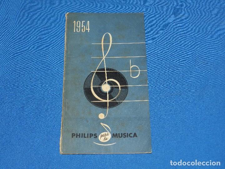Catalogues de Musique: CATALOGO  DISCOS - PHILIPS PARA LA MUSICA 1954 , SE&Ntilde;ALES DE USO