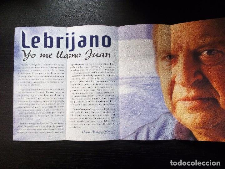 Cat&aacute;logos de M&uacute;sica: LEBRIJANO CAT&Aacute;LOGO ORIGINAL 21X10 PRESENTACI&Oacute;N DEL DISCO YO ME LLAMO JUAN (2003)