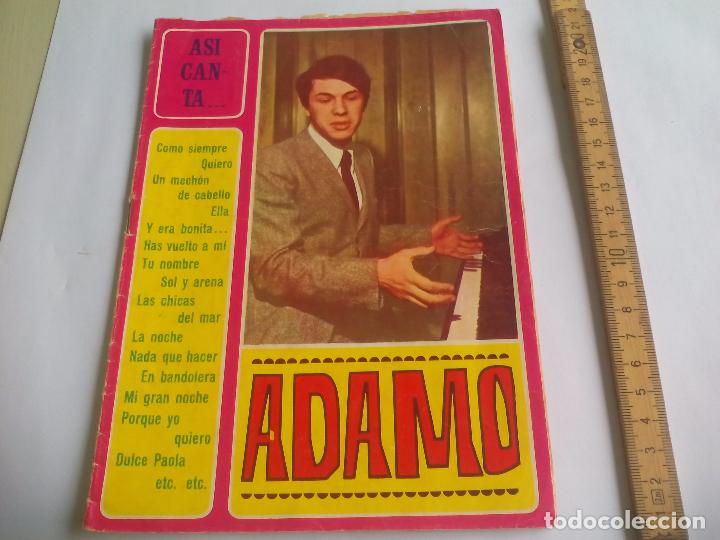 Catalogues de Musique: Revista. Asi Canta... ADAMO. Letras. Editorial alas. Cancionero 1967
