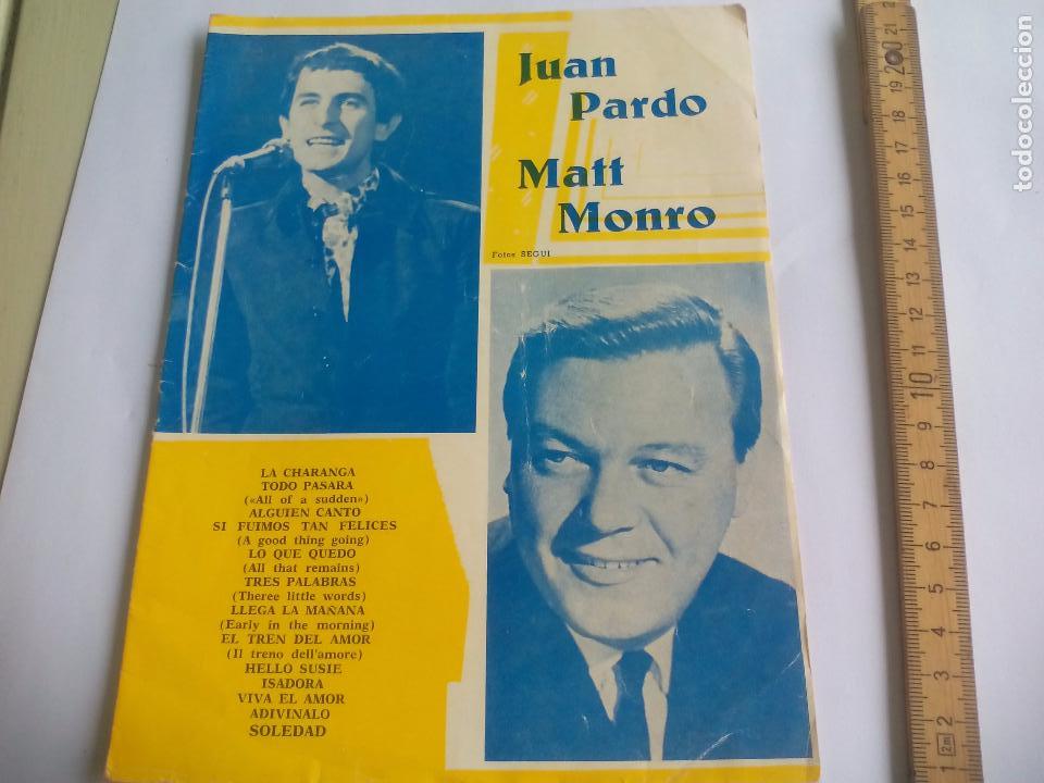 Catalogues de Musique: . Exitos de Actualidad.Juan Pardo y Matt Monro Letras. Ediciones Marazul. 1970. Cancionero