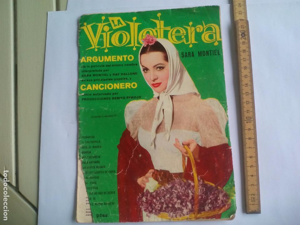 Catalogues de Musique: Cancionero, argumento de la Pel&iacute;cula La Violetera. Sara Montiel. 1958