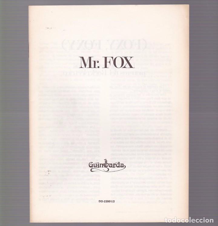 Catalogues de Musique: LIBRETO MR. FOX - FOXY, FOXY ROCK ELECTRICO - GUINBARDA / COLIN IRWIN