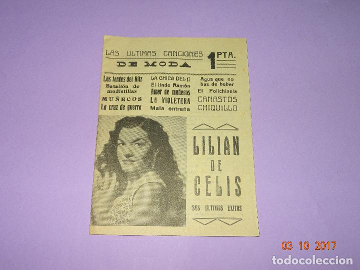 Catalogues de Musique: Antiguo Cancionero de LILIAN DE CELIS Las Ultimas Canciones de Moda