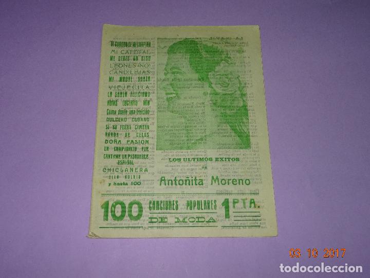 Catalogues de Musique: Antiguo Cancionero Los Ultimos &Eacute;xitos de ANTO&Ntilde;ITA MORENO