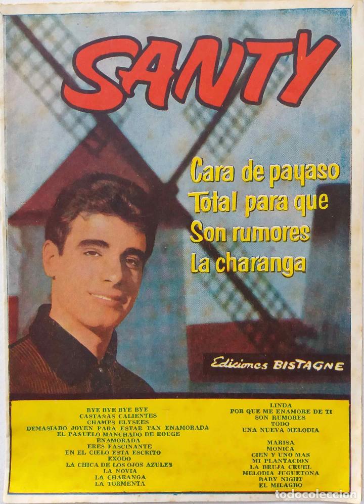 Catalogues de Musique: SANTY, CARA DE PAYASO. TOTAL PARA QU&Eacute;, SON RUMORES... CANCIONERO