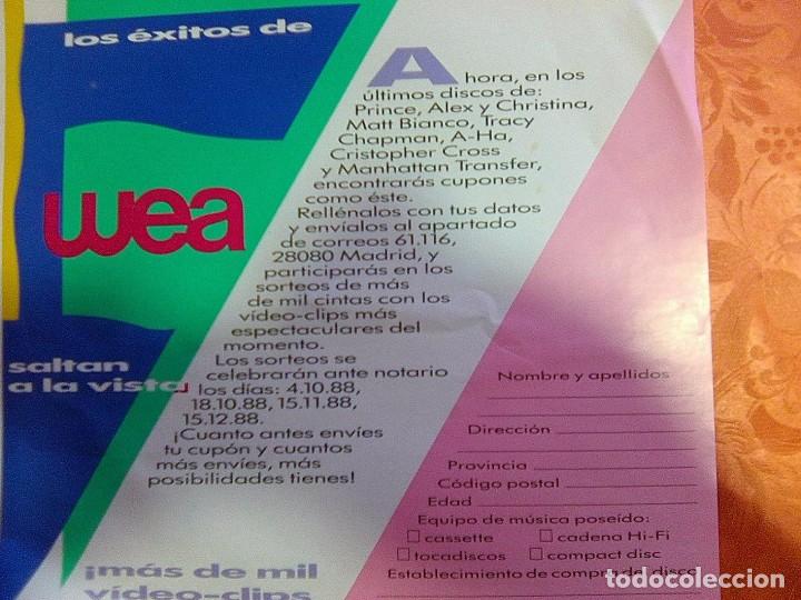 Catalogues de Musique: Flyer cat&aacute;logo promo Wea 1988 tama&ntilde;o Lp - A-ha, Alex & Chrystina, Matt Bianco, etc..