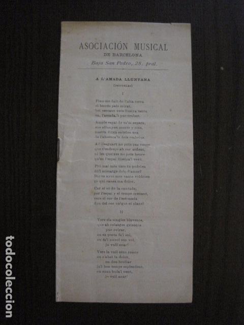 Catalogues de Musique: ASOCIACION MUSICAL BARCELONA- CATALOGO  -VER FOTOS -(V-12.495)