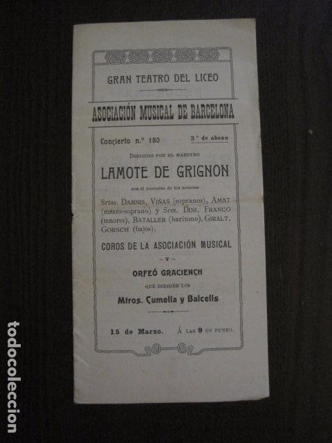 Catalogues de Musique: GRAN TEATRO DEL LICEO - CATALOGO  -VER FOTOS -(V-12.501)