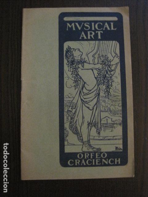 Catalogues de Musique: MUSICAL ART - ORFEO GRACIENCH  - CATALOGO -ANY 1909 -VER FOTOS -(V-12.511)