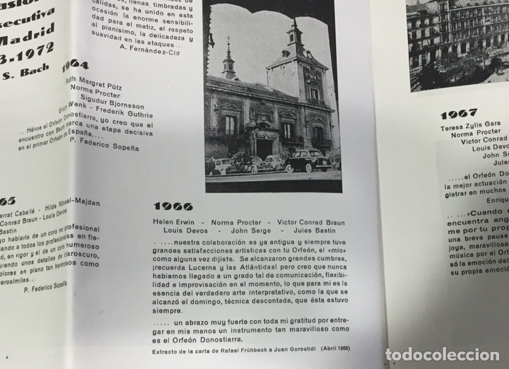 Cat&aacute;logos de m&uacute;sica: Programa conciertos del Orfe&oacute;n donostiarra 1972 - Foto 2