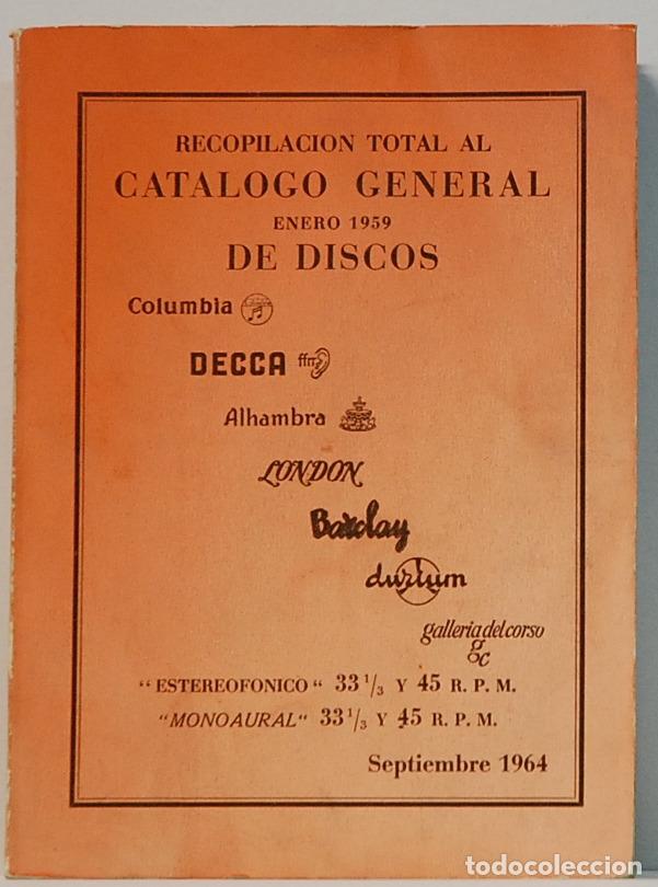 Catalogues de Musique: LMV - CATALOGO GENERAL DE DISCOS DE LARGA DURACION,A&Ntilde;O 1959