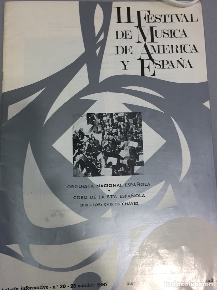 Cat&aacute;logos de M&uacute;sica: Bolet&iacute;n n&uacute;mero 20 FESTIVAL M&Uacute;SICA ESPA&Ntilde;OLA Y LATINOAMERICA 1967