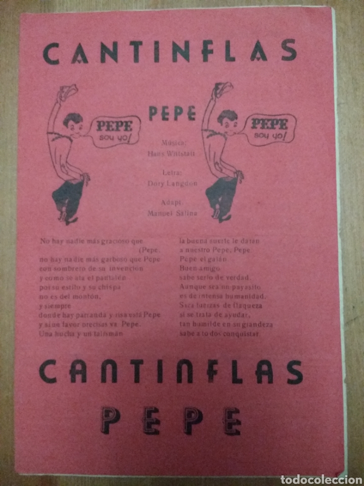 Cat&aacute;logos de m&uacute;sica: Cancionero Cantinflas - Foto 1