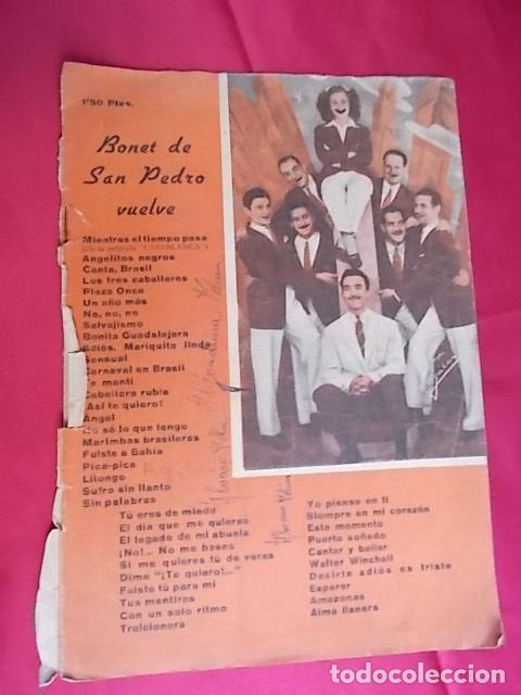 Catalogues de Musique: ANCIONERO.BONET DE SAN PEDRO VUELVE.