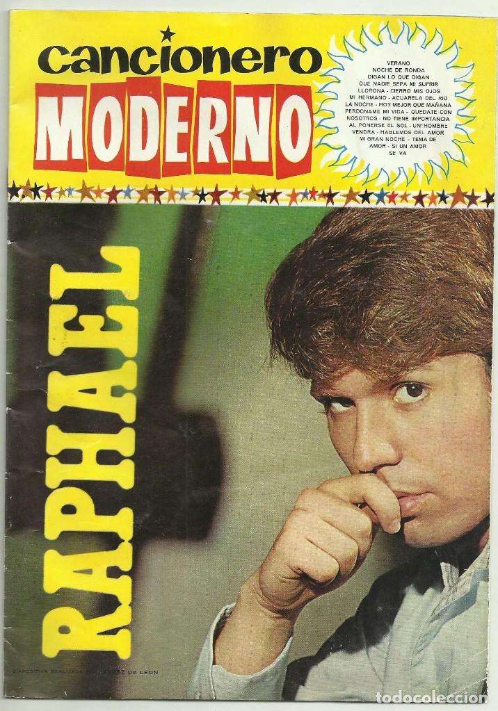 Cat&aacute;logos de m&uacute;sica: RAPHAEL. CANCIONERO MODERNO. EDICIONES ESTE, 1965 - Foto 1