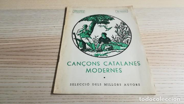 Catalogues de Musique: Can&ccedil;ons Catalanes Modernes. Biblioteca Popular. Editorial Mill&agrave;.