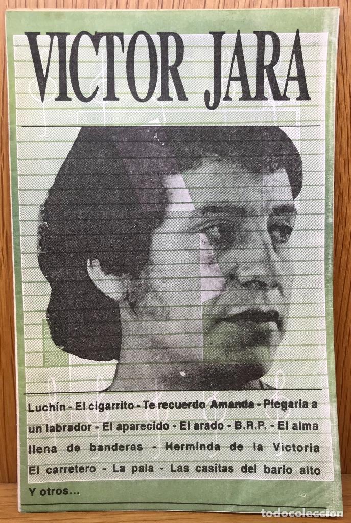 Cat&aacute;logos de M&uacute;sica: V&iacute;ctor Jara - Cancionero - Editado en Chile - A&ntilde;os 70/80