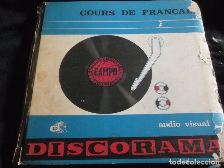 Cat&aacute;logos de M&uacute;sica: DISCORAMA-LIBRO ORIGINAL 1965 DE CURSO DE FRANCES-450 PAGS MAS LAS FICHAS