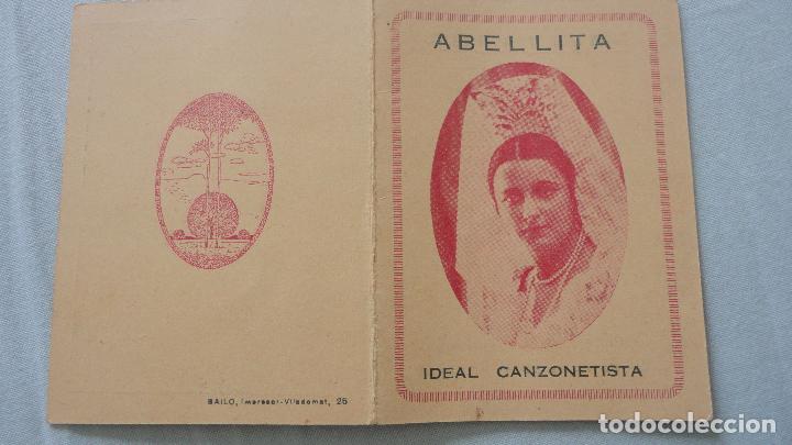 Cat&aacute;logos de M&uacute;sica: ANTIGUO FOLLETO PUBLICITARIO ABELLITA.IDEAL CANZONETISTA.BARCELONA.A&Ntilde;OS 20,30