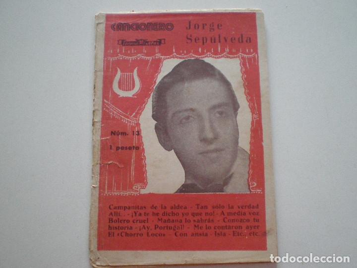 Cat&aacute;logos de M&uacute;sica: JORGE SEPULVEDA - CANCIONERO EDITORIAL ALAS BARCELONA 1950s